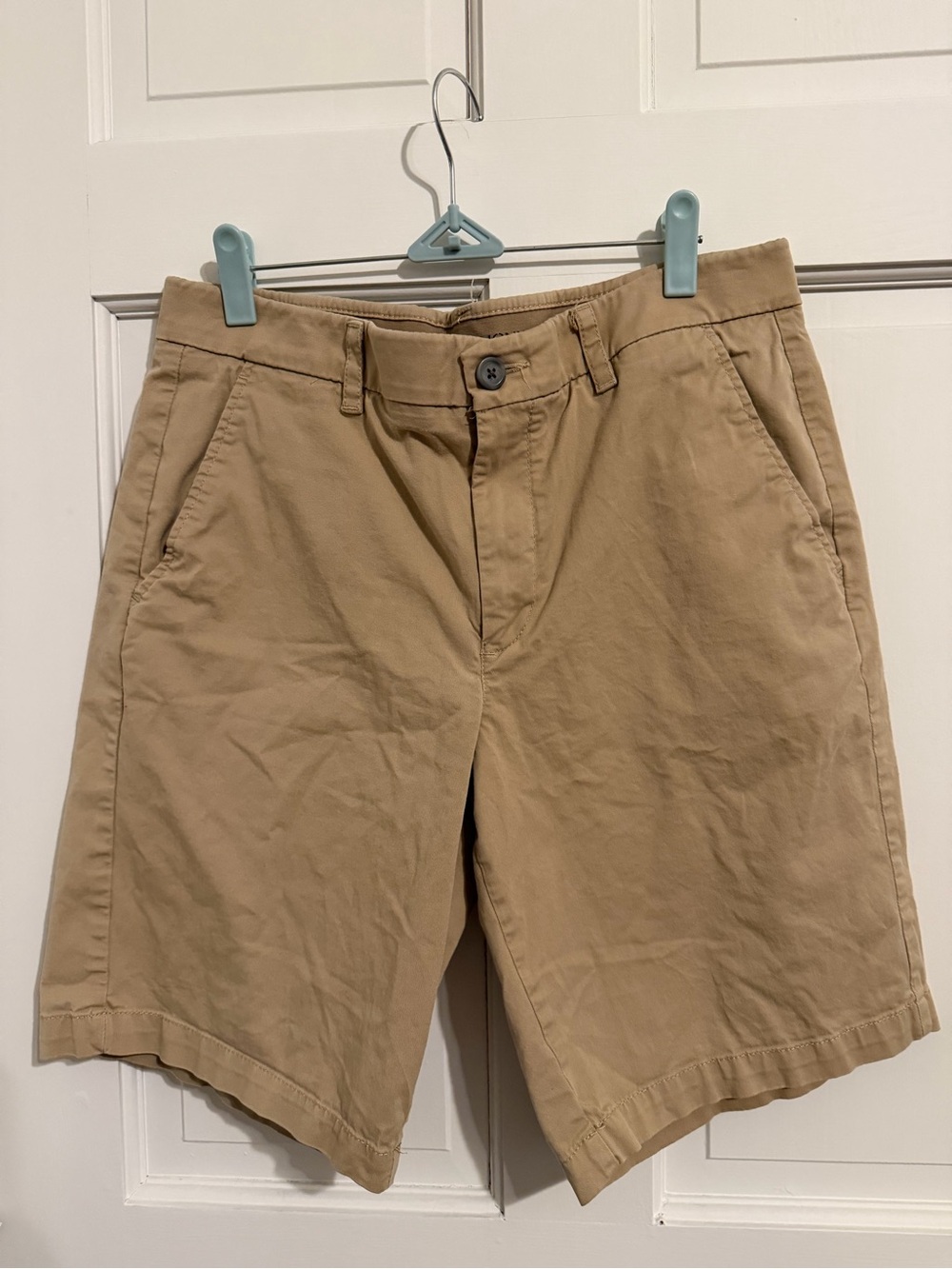 Antthony Khaki Flat-Front Cotton Shorts